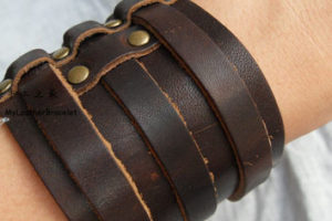 leather wristbands for men