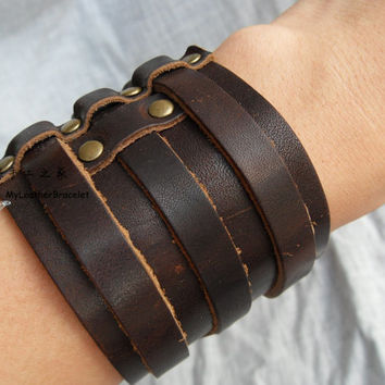 leather wristbands for men