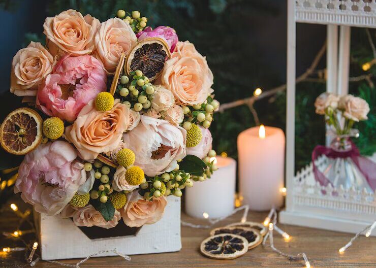 wedding aisle flowers