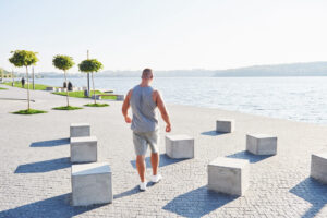 Outdoor fire pit installation in MA