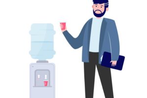 Hot and cold water dispenser for office