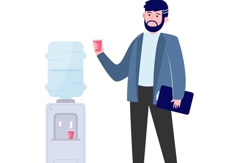 Hot and cold water dispenser for office