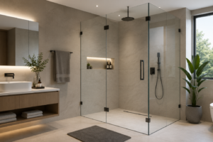 frameless shower glass