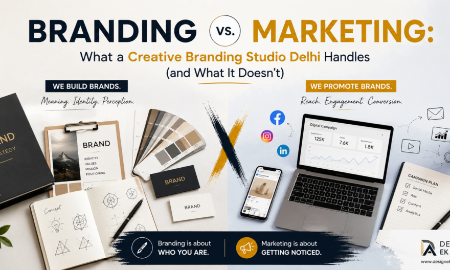 Branding vs. Marketing: What a Creative Branding Studio Delhi Handles (and What It Doesn't)