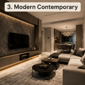 Modern Contemporary — Polished and Versatile
