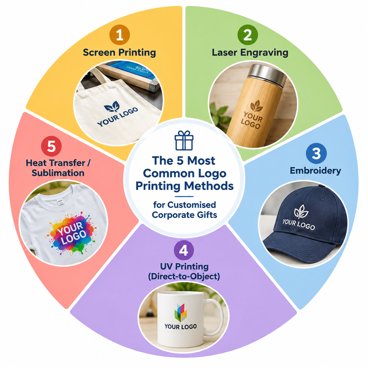 The 5 Most Common Logo Printing Methods for Customised Corporate Gifts
