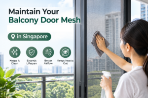 balcony door mesh