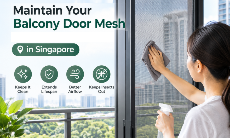 balcony door mesh