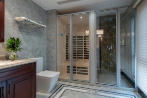 slide and swing toilet door in Singapore